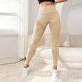 thumbnail image 6 of High Waist Resistance Band Leggings for Women Built In Bands for Yoga, Gym, Workout, Fitness, Training, and Active Lifestyle Beige 3XL, 6 of 7