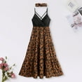 thumbnail image 2 of FYMNSI Mommy and Me Dresses with Headband Leopard Print Ruffle Sleeveless/ Flutter-Sleeve Tank Sundress Mom Daughter Matching Outfit Set (Baby 6-9M), 2 of 10