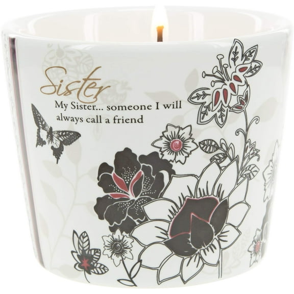 Pavilion - Sister - Single Wick 8 Oz Soy Wax Candle 100% Lead-Free Cotton Wick In Stoneware Vessel