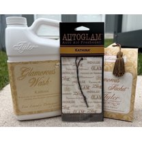 Tyler Candle Company Kathina Scented Bundle Pack, 32 oz Glamorous Wash, AutoGlam & Sachets