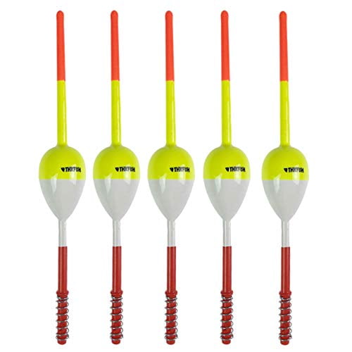 AGOOL Slip Bobbers Fishing Floats and Bobbers Spring Stick Bobbers Oval Slip Wood Bobber and Float for Balsa Trout Crappie Panfish Walleyes Fishing Tackle 5/10pcs