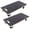 Black + 22.5"x11.4" Rectangle without Brakes, variant on LuckyNote 15"x15" Furniture Moving Wooden Dolly Set of 2, Heavy Duty Rolling Mover with 4 Swivel Wheels, Supports 1320 lbs – Black