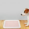 thumbnail image 6 of Dog Potty Toilet Training Potty Pan Indoor Outdoor 18.5x13.8 inch Puppy Pee Pad Holder Potty Trainer Corner for Small Dogs Pink, 6 of 8