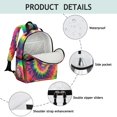 thumbnail image 4 of Colorful Tie Dye Pattern Backpack for School,Cute School Bag,Schoolbag with Adjustable Shoulder Straps & Padded Back,15.25"x11.5"x5.25", 4 of 5