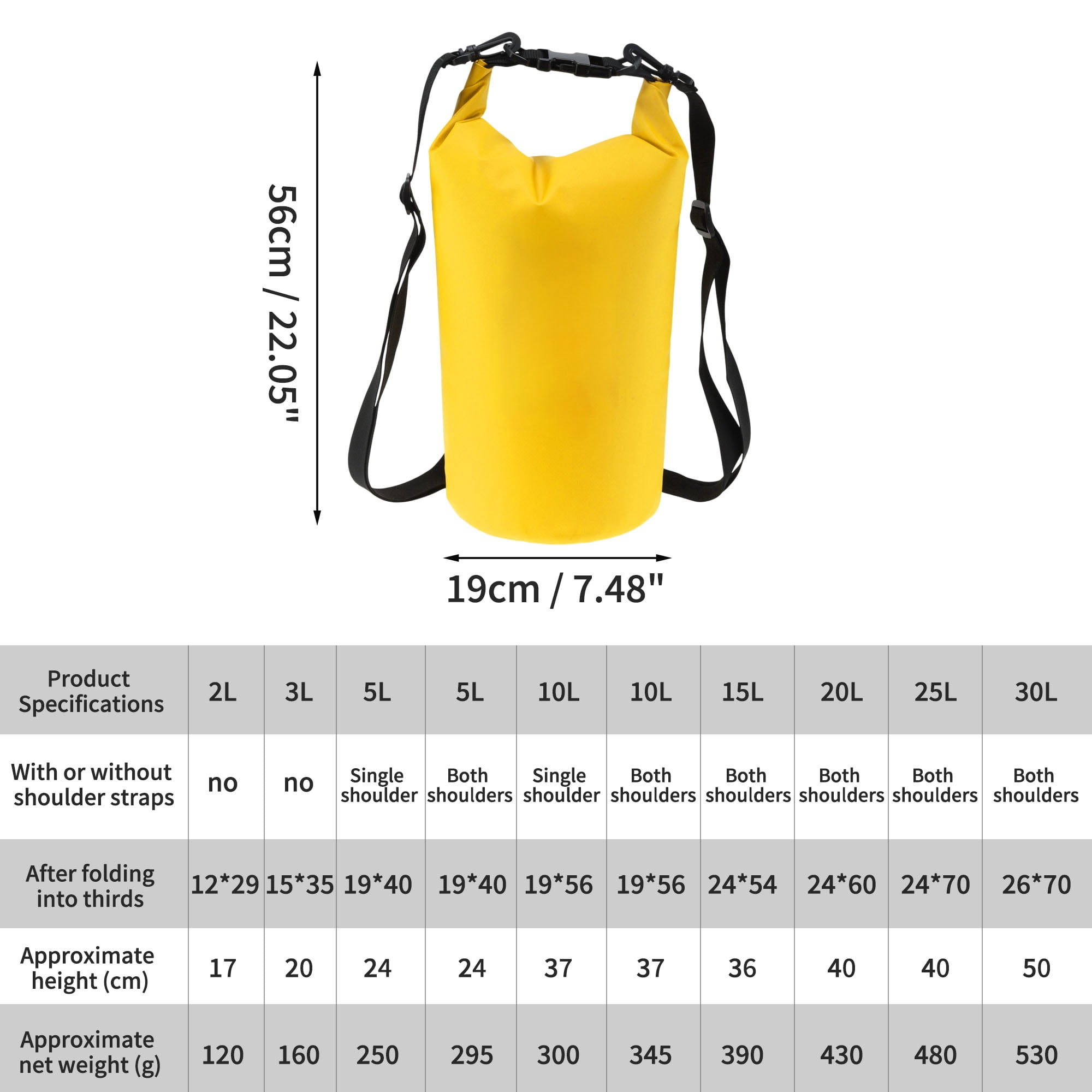Unique Bargains Durable Waterproof Dry Bag Yellow Pattern 2