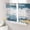 Blue, variant on Sheer Curtains 108 Inches Long 2 Panels Set for Living Room, Blue Grey Vintage Semi Sheer Curtains for Windows, Abstract Retro Art Voile Window Treatments Rod Pocket Curtain
