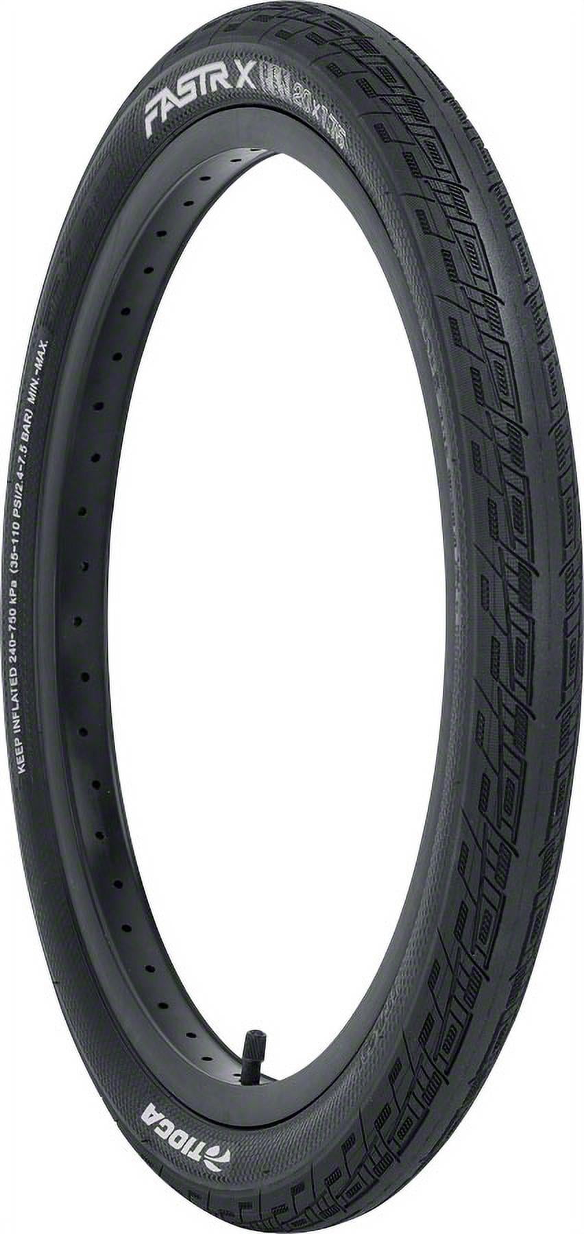 Tioga FASTRX Tire 20 x 1.75 Clincher Wire Black 60tpi Reflective BMX