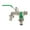 Green, variant on Green Outdoor Garden Faucet - Heavy Duty Brass Yard Spigot with Dual Outlets, Weather Resistant for Patio & Lawn Use