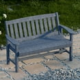 thumbnail image 3 of Wildridge Classic Mission Bench, Patriot Blue - Outdoor Weather Resistant Poly Lumber Bench for Patio, Deck, Garden, 3 of 4