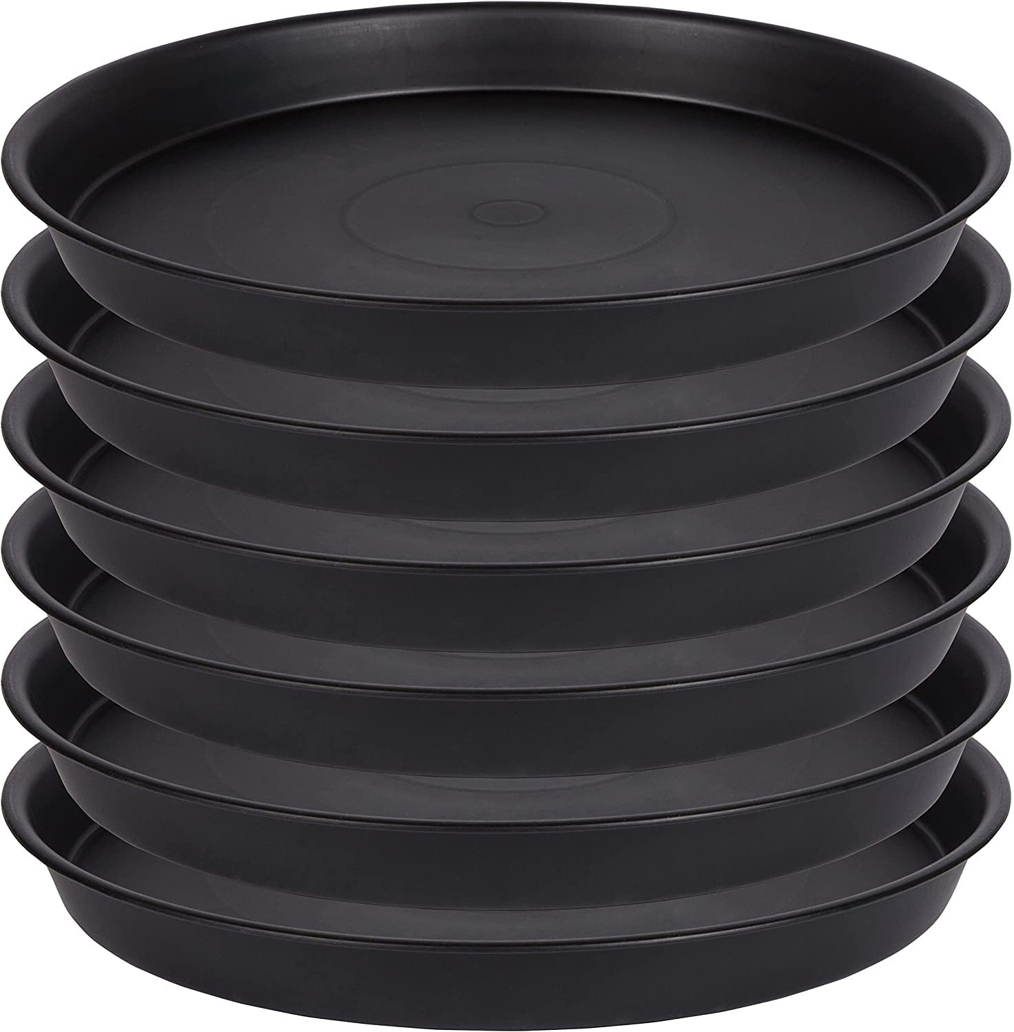 Plant Saucer Pot Tray 12 inch 6 Packs, Plastic Flower Planter Saucers and Drip Trays for Indoors