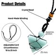 thumbnail image 2 of Amazonite Crystal Pyramid Macrame Necklace, Unique Women Men Pendant, 2 of 5