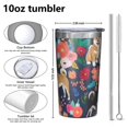thumbnail image 4 of Shiba Inu and Flowers 10oz Tumblers Stainless Steel Tumbler with Lid and Straw,Vacuum Insulated Double Wall Travel Tumbler Cups with Cleaning Brush for Coffee, Tea, 4 of 4