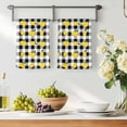 thumbnail image 3 of Yellow Lemons Kitchen Towels Set of 4, Summer Botanical Black White Checkered Absorbent Dish Towels for Kitchen, Microfiber Hand Towel, Quick Drying Tea Towel for Cleaning Decorative Dishcloths, 3 of 7