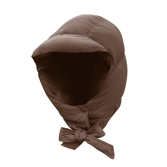 Milageto Down Hat with Ear Flaps Comfortable Down Cap for Outdoor Hiking Cold Weather coffee
