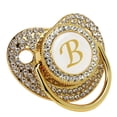 thumbnail image 3 of Chupete Baby Bling con clip dorado y letra curvada con funda antipolvo para recién nacidos (letra B), 3 of 14