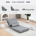 thumbnail image 6 of YYAo Floor Couch, Comfy Lazy Floor Sofa, Floor Chair for Adults Floor Sofa Bed with 6-Position Adjustable Backrest Pillow, Gray, 6 of 8