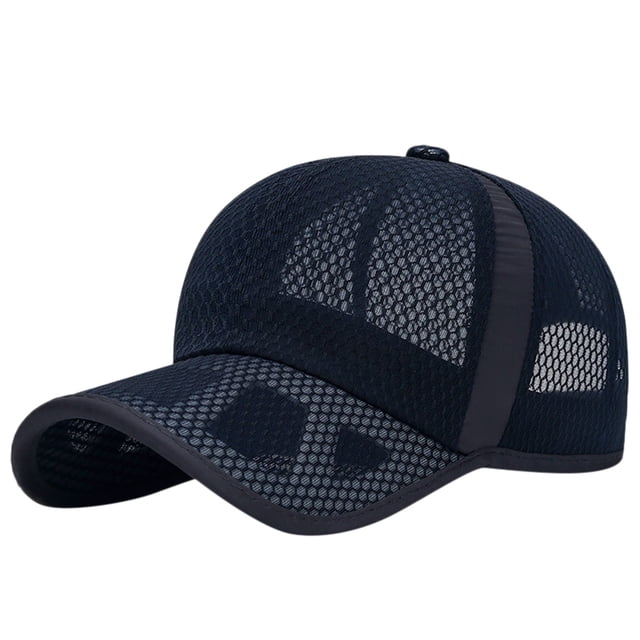 Under $10 Baseball Caps Blue Unisex Classic Low Profile Mesh Baseball Cap Soft Unconstructed Adjustable Size Dad Hat