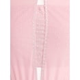 thumbnail image 5 of CHICTRY Women Sleeveless Rhinestones Figure Skating Dance Dress Ruched Mesh Modern Lyrical Dancewear Pink S, 5 of 7