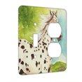 thumbnail image 1 of KuzmarK™ 2 Gang Single Toggle / Single Duplex Wall Plate - Sorrel Leopard Appaloosa Filly in Summer Horse Art by Denise Every, 1 of 1