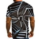 thumbnail image 3 of Blusa de manga corta con estampado de cuello redondo para hombre Pompotops oipoqjl31089, 3 of 3