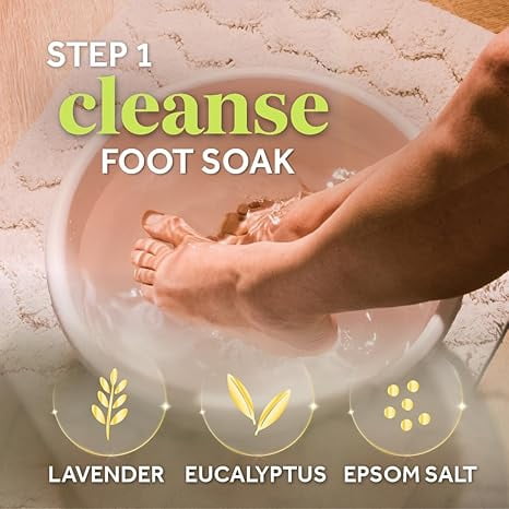 Dr. Scholl’s Pedi Perfect 4-in-1 Pedicure Kit, Foot Soak, Exfoliating Mask, Moisturizing Cream, Pumice Stone Foot File &  Callus Remover