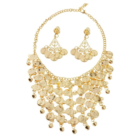 Joyería de danza del vientre Colcomx 2 piezas dorado gitano