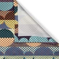 thumbnail image 3 of Ambesonne Retro Kitchen Curtains, Polka Dots Circles Stripes, 55"x30", Multicolor, 3 of 3