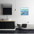 thumbnail image 2 of Stupell Industries Serene Rowboats Ocean Dock Painting White Framed Art Print Wall Art, Design by Sally Swatland, 2 of 8