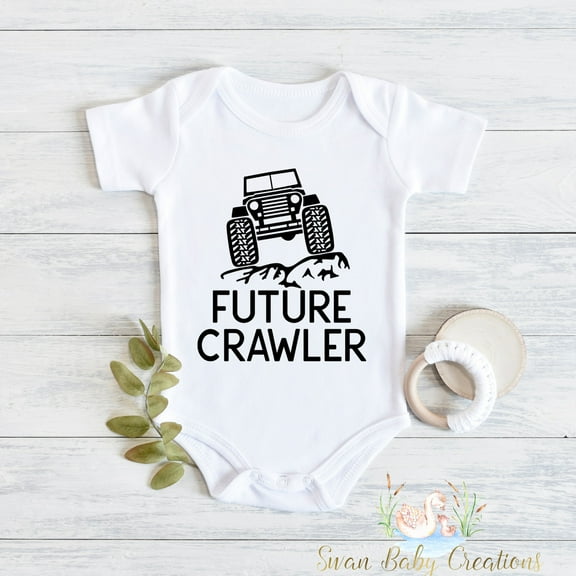 Future Crawler Shirt, Funny Baby Bodysuit, Jeeper Babysuit, Off Roading Baby, Baby Shower Gift, Hipster Baby Shirt, New Baby Gifts Cute And Cool Baby Bodysuit, Baby Bodysuit Lat 4424