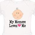 thumbnail image 4 of Inktastic Me Memere Loves Me Grandchild Girls Long Sleeve Baby Bodysuit, 4 of 5