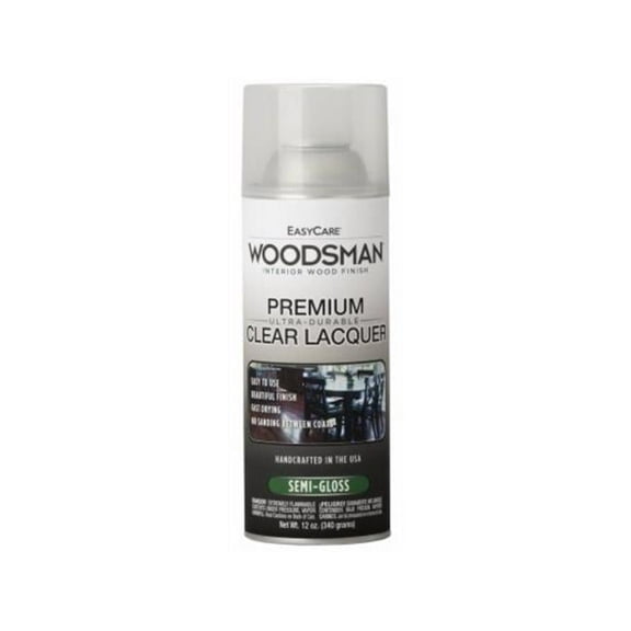 12 oz Woodsman Protective Finish Lacquer for Wood & Metal, Clear Semi-Gloss