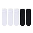 thumbnail image 5 of LckLvx 5 Pairs Socks for Boys Girls Stretchy Ruffle Ankle Socks Daily Casual Wear 6-14 Years, 5 of 6