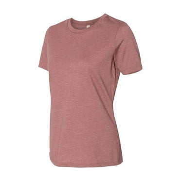 BELLA   CANVAS - Womenâ€™s Relaxed Fit Heather CVC Tee - 6400CVC - Heather Mauve