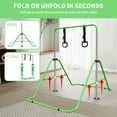 thumbnail image 4 of Aukfa Expandable Gymnastic Bars,Adjustable Height Gymnastic Horizontal Bars for Kids, Folding Training Bars,Green, 4 of 8