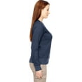 thumbnail image 2 of EC4505 Econscious Ladies' Organic Heathered Fleece Raglan Pullover Water L, 2 of 3
