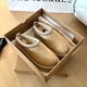 thumbnail image 5 of Zapatillas de algodón de estilo étnico con suela gruesa y tejido Gigi de caña baja, cálidas botas para la nieve, 5 of 6