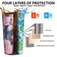 thumbnail image 3 of Pioneer Flower 10oz Tumblers Stainless Steel Tumbler with Lid and Straw,Vacuum Insulated Double Wall Travel Tumbler Cups with Cleaning Brush for Coffee, Tea, 3 of 4