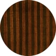 thumbnail image 1 of Ahgly Company Machine Washable Indoor Round Abstract Yellow Modern Area Rugs, 6' Round, 1 of 4