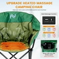 thumbnail image 4 of MOPHOTO 400LBS Oversized Heated Camping Chair - Oversized Padded Outdoor Chair USB Heating, Side Pocket & Carry Bag for Patio, Beach, Fishing, 4 of 6