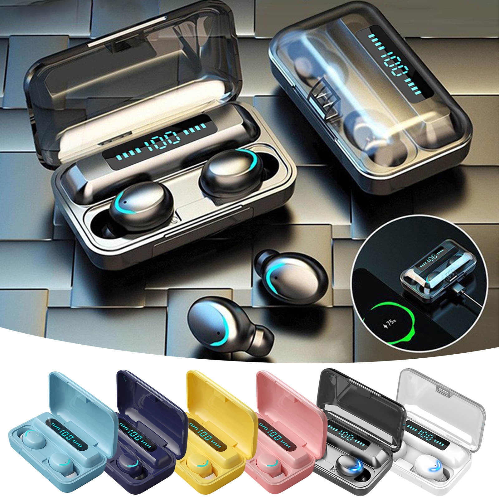 by Anker P20i True Wireless Earbuds, 10mm Drivers with Big Bass, Bluetooth 5.3, 30H Long Playtime, Water-Resistant, 2 Mics for AI Clear Calls, 22 Preset EQs, Customization,Black