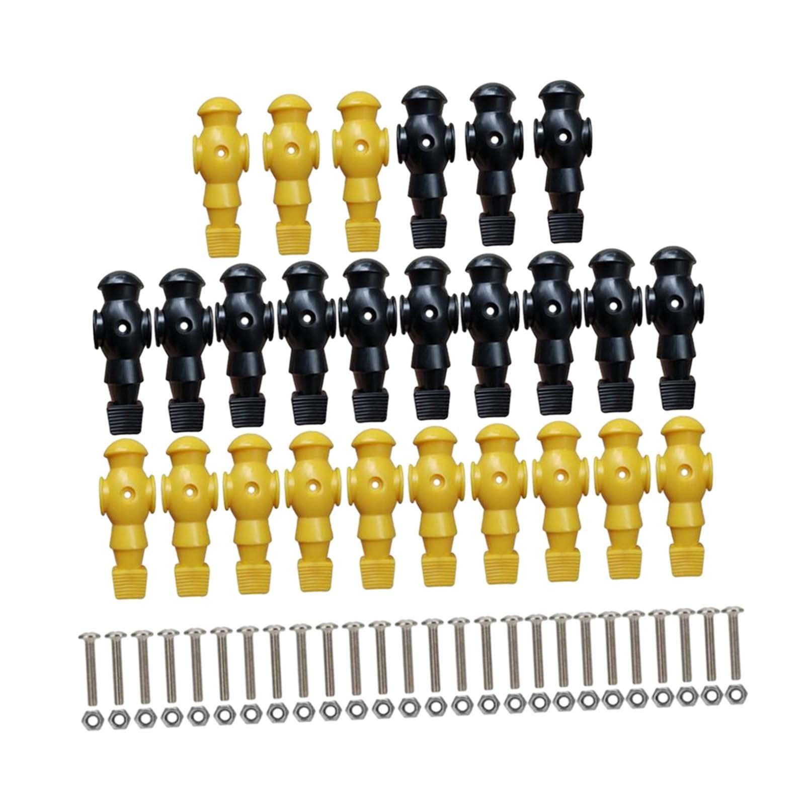 Dualoai 26 Pieces Table Soccer Foosball Men Repair Parts, Entertainment Foosball Black Yellow