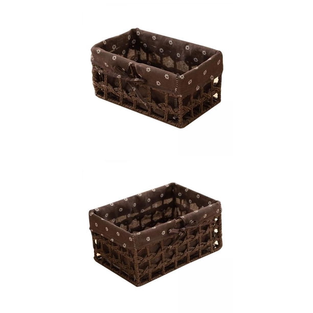 Storage basket,Storage Basket Woven Storage Baskets Organizer,Desktop Sundries Organizer Cosmetic Organizer,Woven Storage Basket Box Desktop Rectangular,Handmade Storage Baskets Desktop Home Macarena none