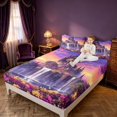 thumbnail image 3 of Homewish Dreamy Castle Queen Sheets for Girls, Rainbow Stars Floral Queen Sheet Sets, 4 Pieces, 1 Flat Sheet, 1 Fitted Sheet and 2 Pillowcases, 3 of 6