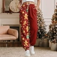 thumbnail image 2 of TTUHYWXI Christmas Pajama Pants for Women Print Pj Bottoms Drawstring with Pockets (Red, XXL), 2 of 5