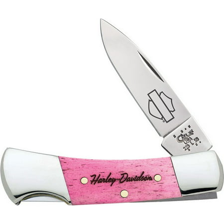 CASE XX Harley-Davidson Pink Bone Small Lockback Stainless Pocket Knife