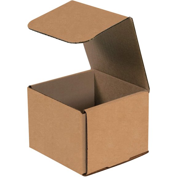 BOX USA BM554K Corrugated Mailers, 5" x 5" x 4", Kraft Pack of 50