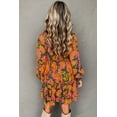thumbnail image 3 of Women's Multicolour Floral Print Mini Dress – Smocked Ruffled Long Sleeve for Autumn Outings | XL, 3 of 9