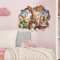 thumbnail image 6 of Happy Easter Wall 3D Bunny Wall Easter Eggs Wall Stickers Large Rabbit Wall Decals Removable Cute Bunny Wall Stickers Cartoon Bunny Wall Decals for Kids Stickers Toddlers Skateboarding Stickers Pack, 6 of 6