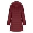 thumbnail image 6 of qucoqpe Winter Coats for Women Long Fleece Lined Puffer Down Jackets Warm Thicken Hooded Parkas with Zip Pockets, 6 of 7