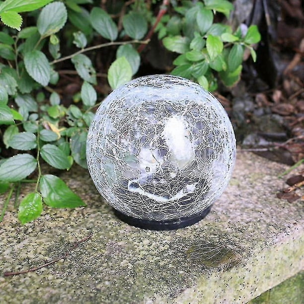 Solar Ball Lamp, Cracked Glass Ball Lawn Light, Solar Floor Lamp, Garden Decoration For Garden, Patio, Ip65 Waterproof, Auto On/off For Garden15cm